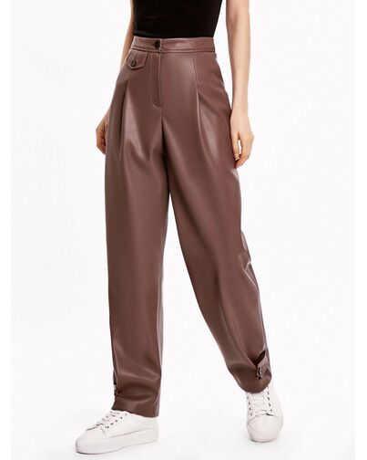 Брюки с защипами св.-коричневые СА-0-91205_50007[062] от byME 