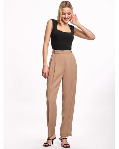 Брюки женские из лиоцелла песочный от byME 