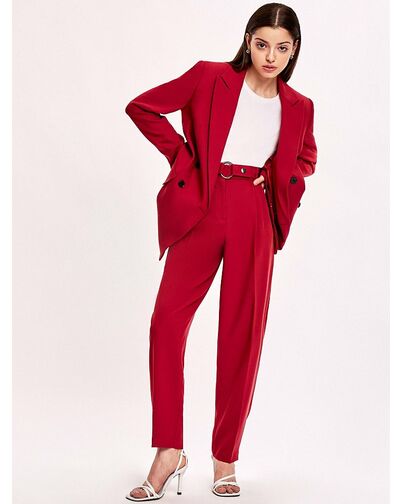 Брюки женские с защипами брусничные CA-2-1650261-357 от byME 