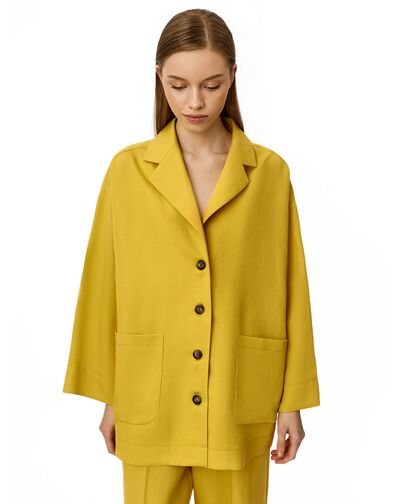 Жакет льняной женский жёлтый от byME 