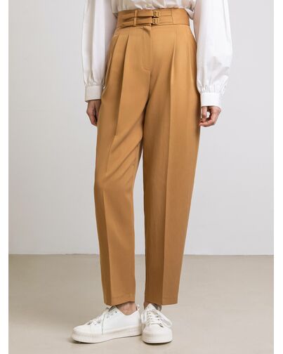 Брюки женские с двойным ремешком тоффи от byME 