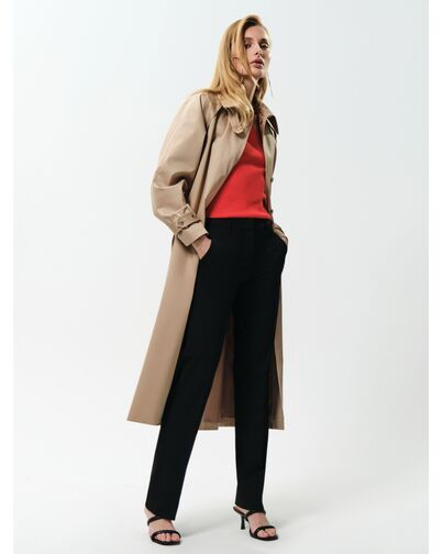 Женские брюки прямого кроя со стрелками чёрные от byME 