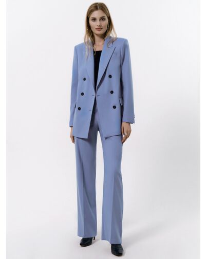 Широкие брюки со стрелками голубые от byME 