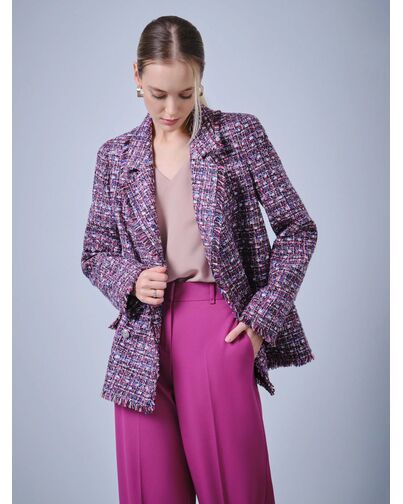 Брюки женские прямые цвет цикламен от byME 