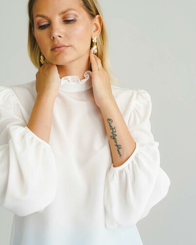 Женская блуза из натурального шёлка - 8561 от byME 