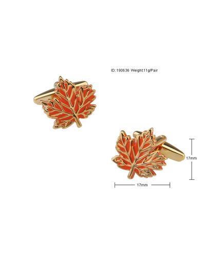 Запонки кленовый лист - 190636 от  