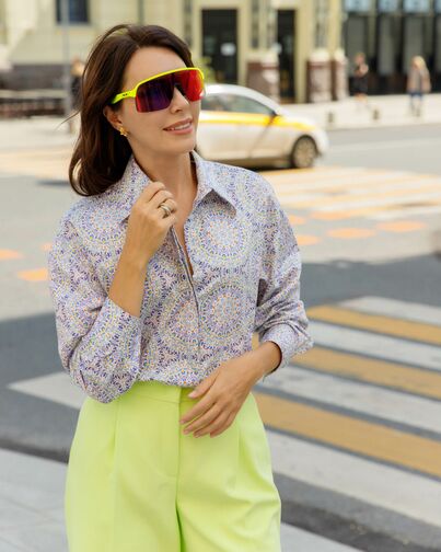 Женская рубашка с универсальным манжетом  8547 от byME 