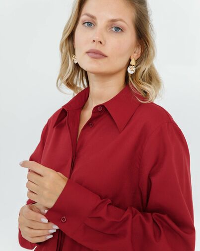 Женская рубашка с универсальным манжетом  - 8666 от byME 