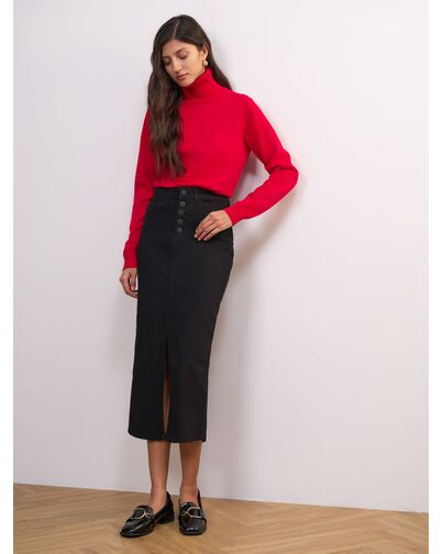 Юбка женская черная - 4-30306_60066 от Calista 