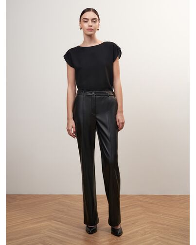 Брюки-клеш из экокожи от Calista 