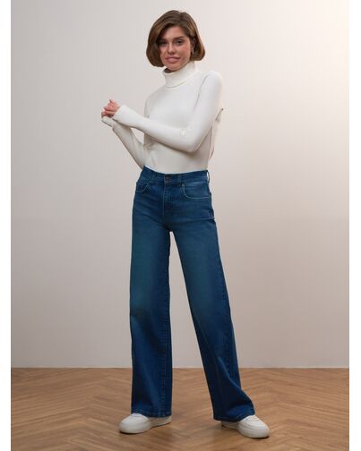 Джинсы женские свободного кроя синие от Calista 