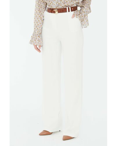 Брюки женские белые -5369-308  WHITE от SHN 