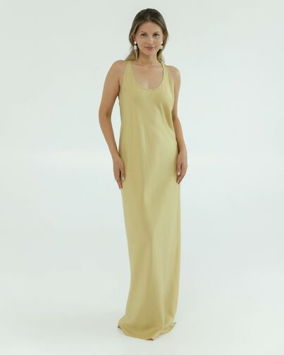 Платье женское жёлтое из района-025252 от LW 