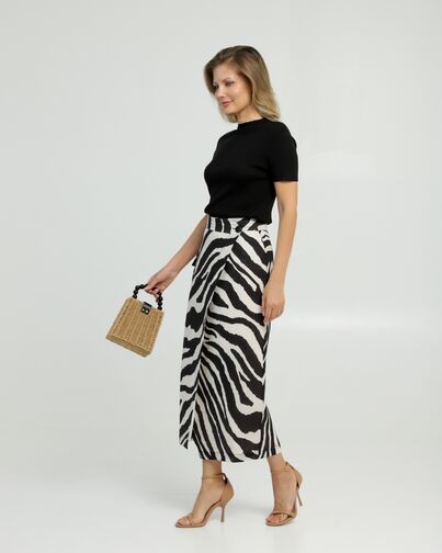 Юбка изо льна принт зебра от LW 