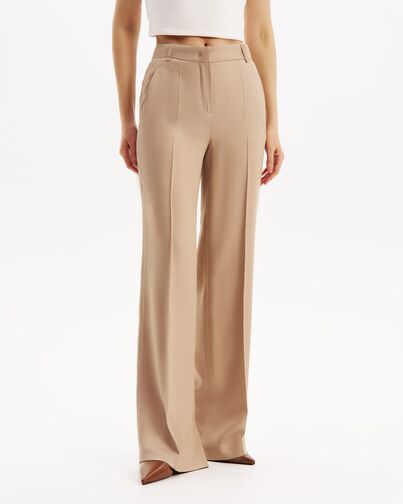 Брюки прямые из хлопка в песочном цвете TR4-1000 от byME 