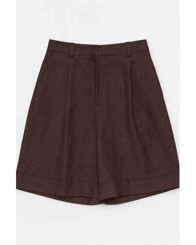 Женские шорты коричневые изо льна-LW-175006 от LW 