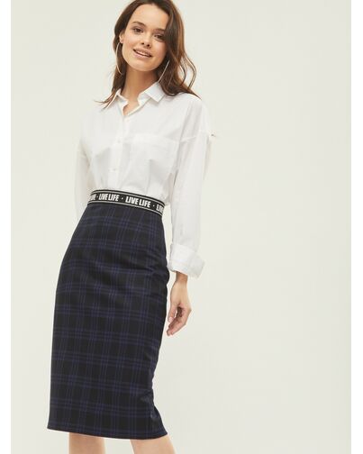 Юбка женская синяя клетку от byME 