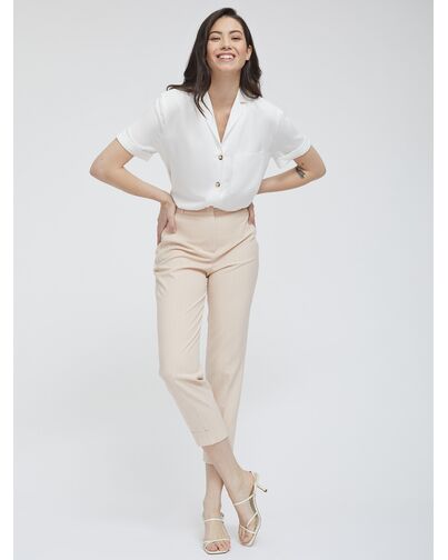 Укороченные брюки в полоску от byME 