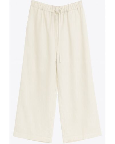 Женские брюки изо льна кремового цвета от LW 