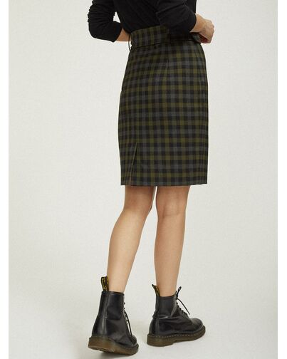 Юбка в клетку с поясом от byME 
