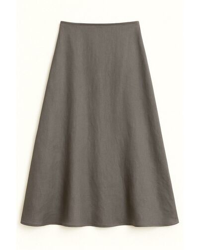 Женская юбка серая льняная -035001 от LW 