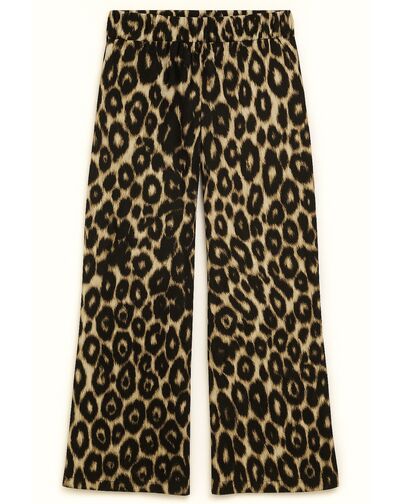 Женские брюки  льняные Animal print -135094 от LW 