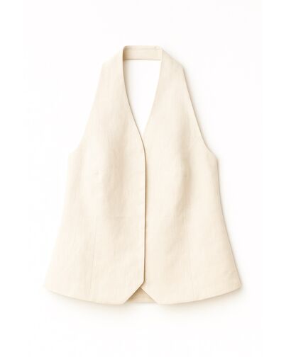 Жилет льняной цвета экрю-155009 от LW 