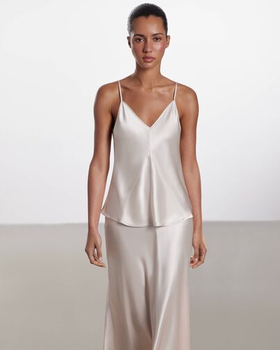 Топ из вискозы бежевый-375038 от LW 