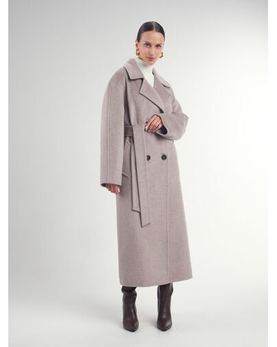 Пальто из шерсти Мериноса и Кашемира цвет Капучино-A087 от Doroteya 