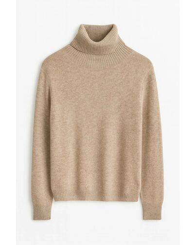 Джемпер  бежевый из шерсти мериноса-LWWN-615007 от LW 