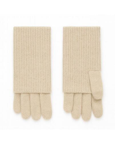 Перчатки из кашемира-S1401-beige от byME 
