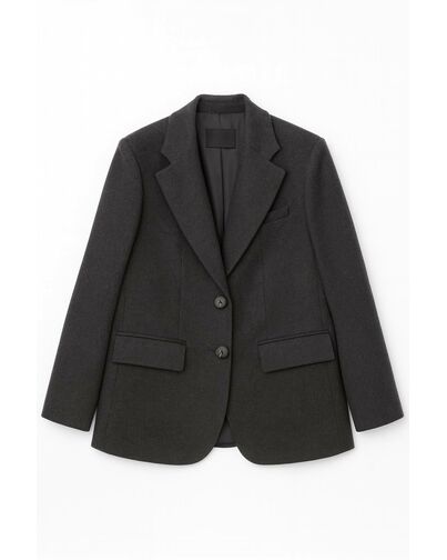 Жакет темно-серый  с добавлением шерсти LW-125016 от LW 