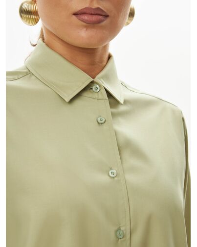 Женская рубашка зеленая-9039 от byME 