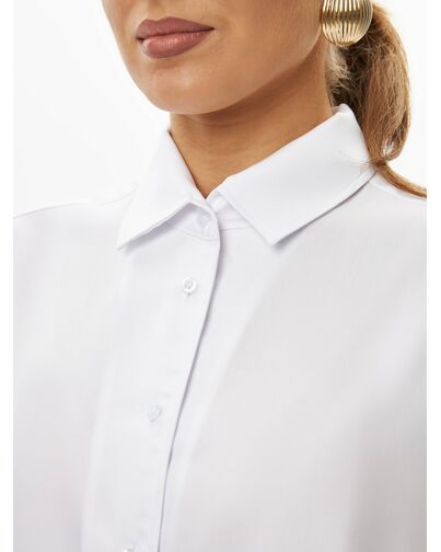 Женская рубашка белая из бамбука-9041 от byME 