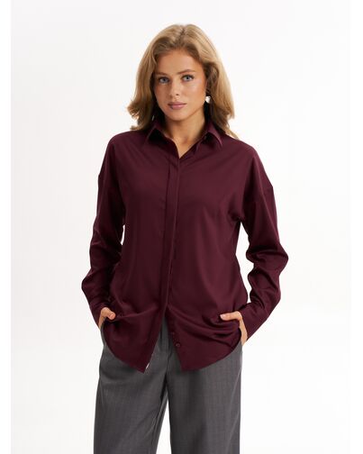 Женская рубашка  из бамбука  в оверсайз силуэте 9013 от byME 