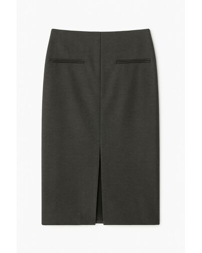 Юбка с разрезом спереди графит с добавлением шерсти SK4-1006 от ByME 