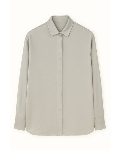 Женская рубашка из вискозы серая-9017 от byME 