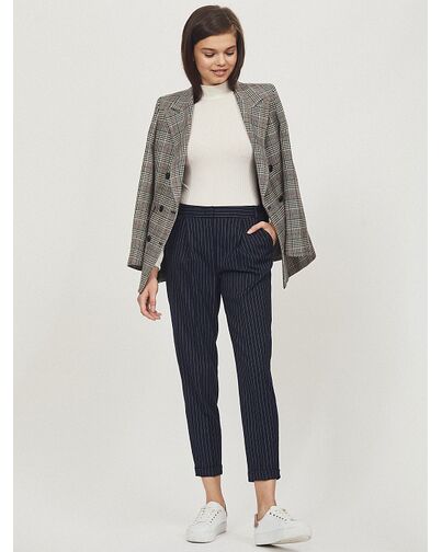 Укороченные брюки с защипами от byME 