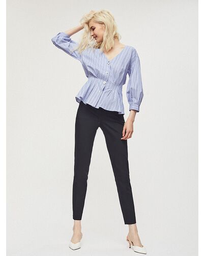 Брюки из хлопка черные от  