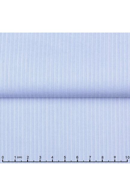 Женская рубашка под запонки голубая с белым воротником и манжетами Non-Iron - 7016 от DoubleCuff 