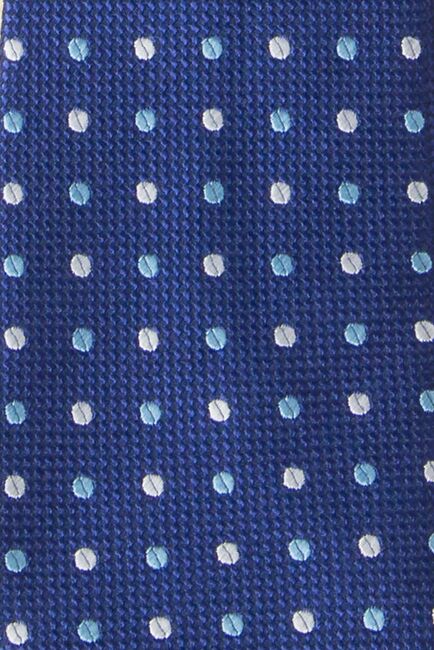 Галстук детский синий в горох - 13 от  