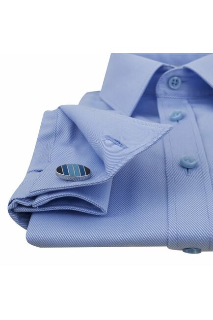 Приталенная детская рубашка под запонки голубая - 7121 от byME 