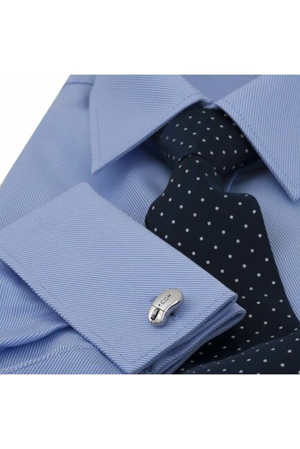 Приталенная детская рубашка под запонки голубая - 7121 от byME 