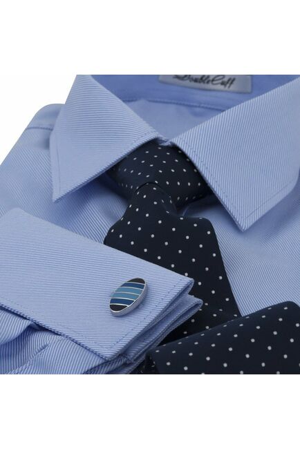 Приталенная детская рубашка под запонки голубая - 7121 от byME 