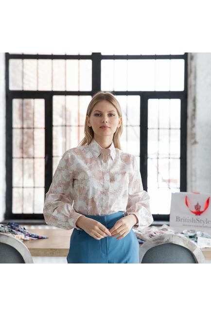 Женская рубашка с объемным рукавом  - 7951 от byME 