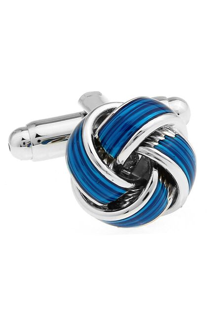 Запонки узелки синие - 168098 от  