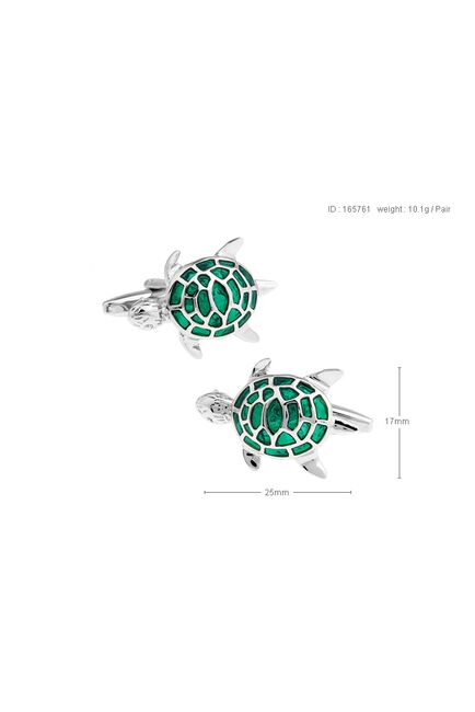 Запонки черепашки бутылочного цвета- 165761 от  