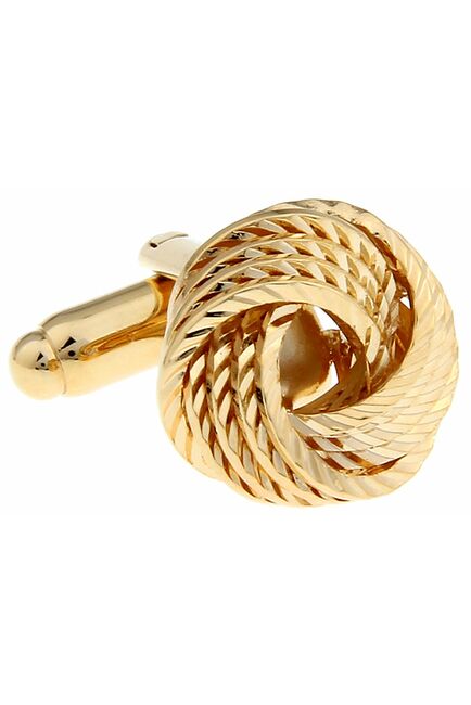 Запонки узелки золотистые - 150199 от  