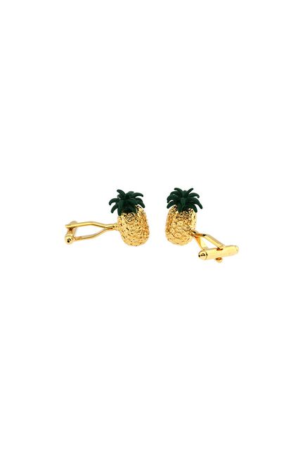 Запонки узелки золотистые ананасы - 190155 от  