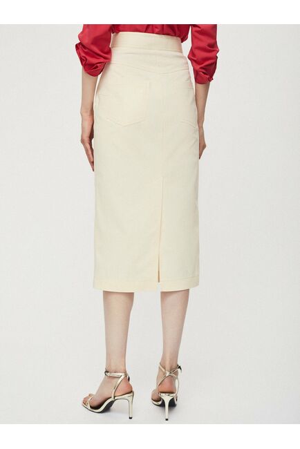 Юбка миди с крупной пуговицей от byME 